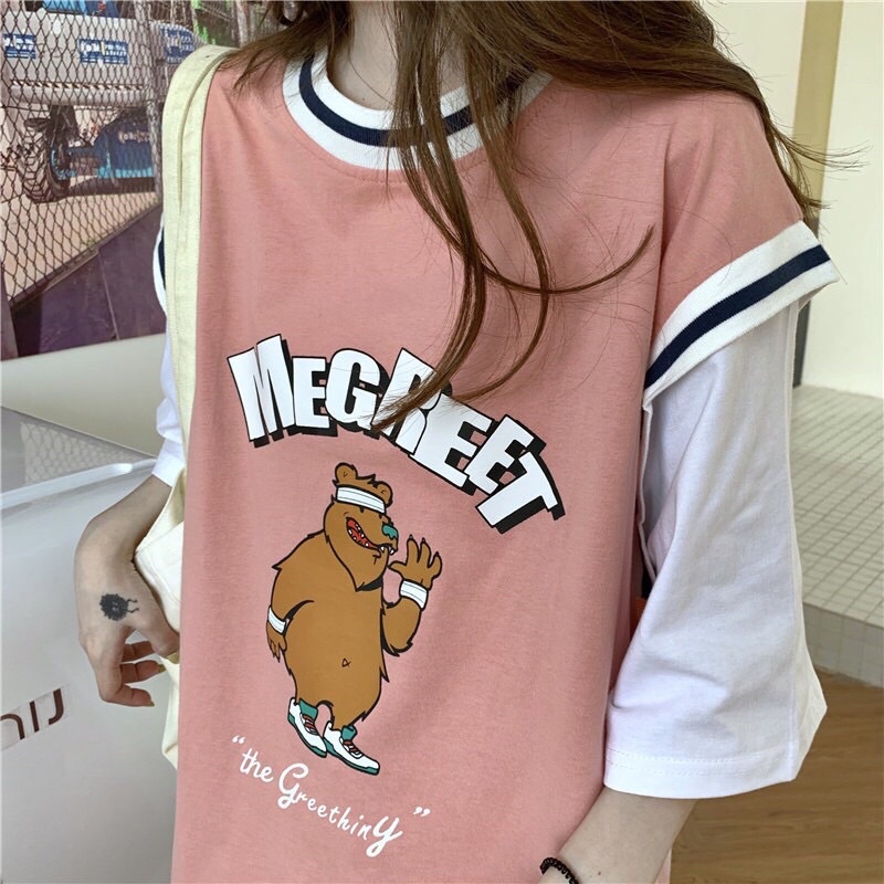 [Rẻ vô địch] Áo raplang bóng chày megreet freesize tay lỡ form rộng