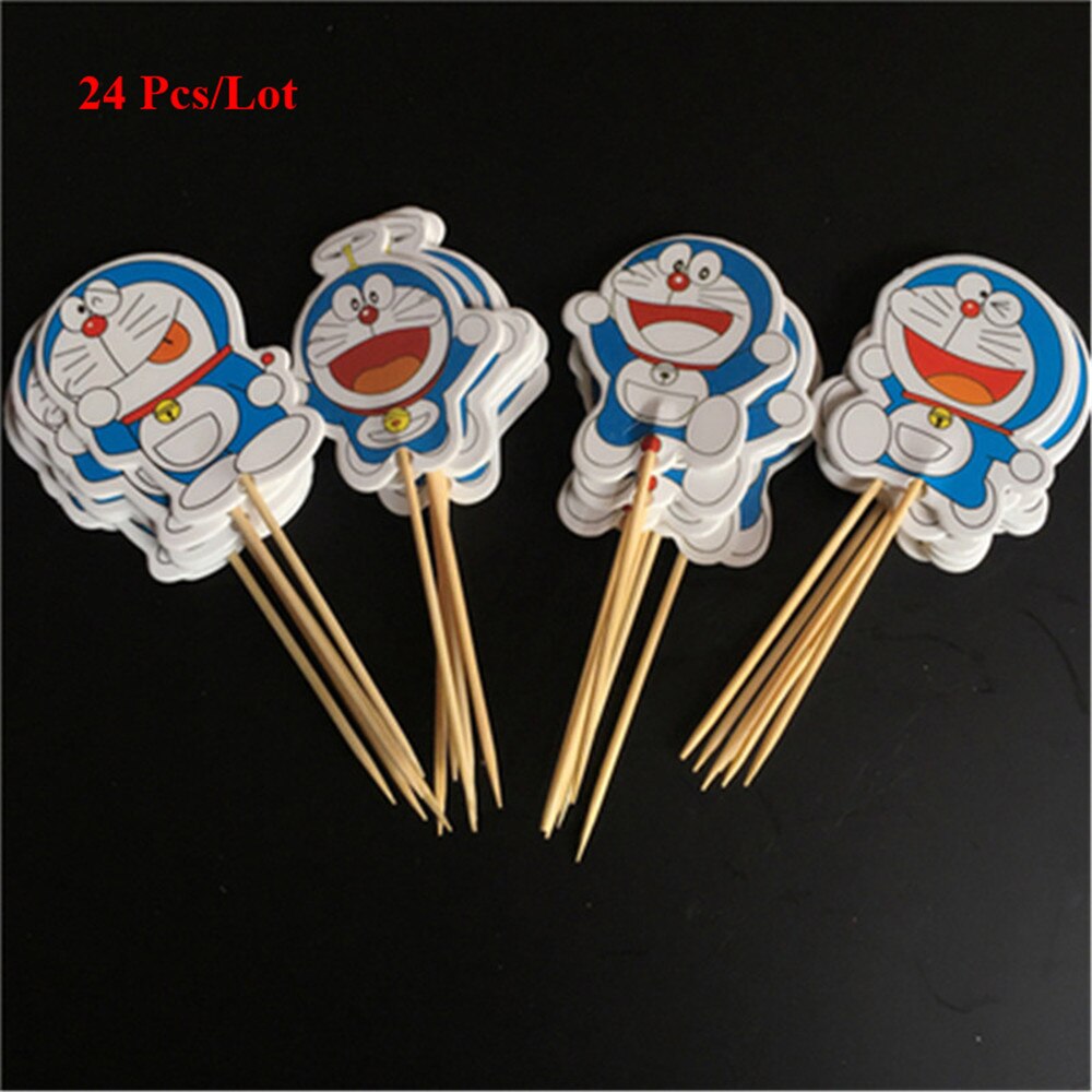 Que Cắm Trang Trí Bánh Hình Doraemon Đáng Yêu
