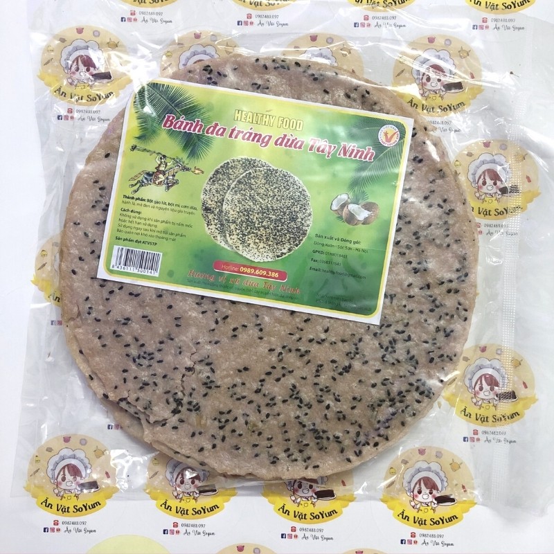 Bánh đa tráng dừa tây ninh bịch 5 cái, ăn vặt Soyum vừa ngon vừa rẻ