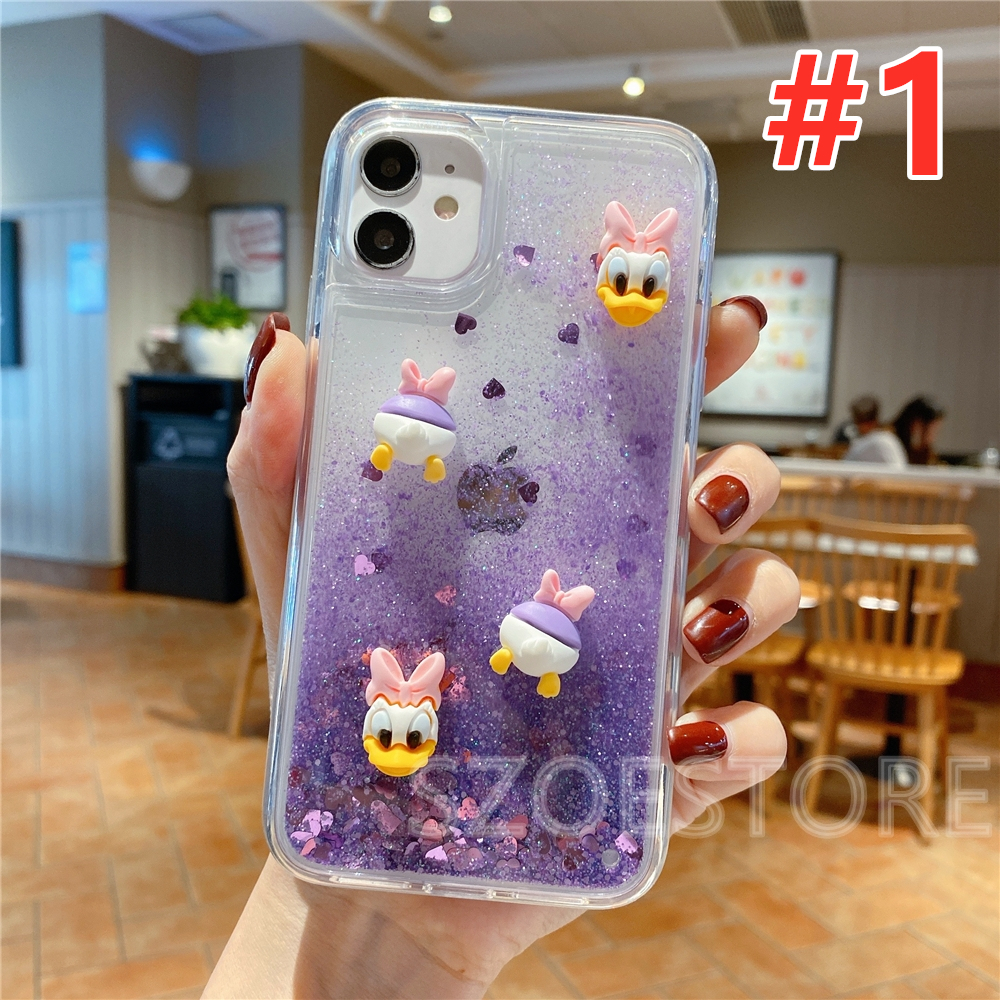 Ốp lưng kim tuyến nước hình con vịt cho Huawei P40 Pro P40 P30 Pro P30 lite P30 P20 Pro P20 lite P20 P10 P10 Plus