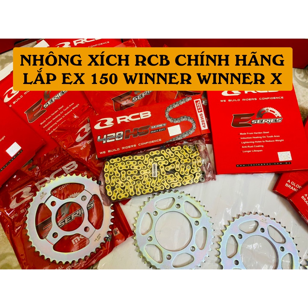 [CHÍNH HÃNG] NHÔNG SÊN NHÔNG XÍCH CHỊU TẢI CAO HÃNG RCB LẮP EXCITER 135 EXCITER 150 WINNER WINNER X  - ĐÈN XE VIỆT