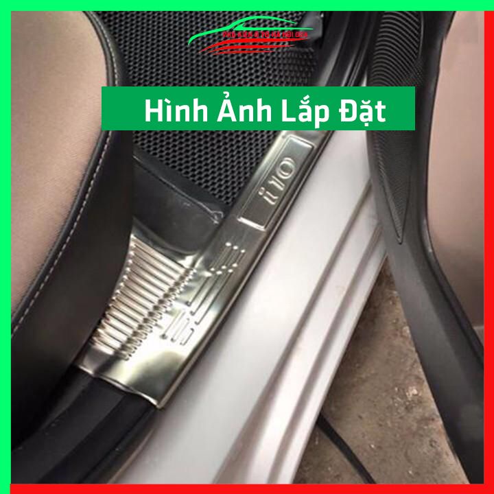 Bộ nẹp bước chân inox ô tô Hyundai I10 2014-2021 chống trầy làm đẹp ô tô