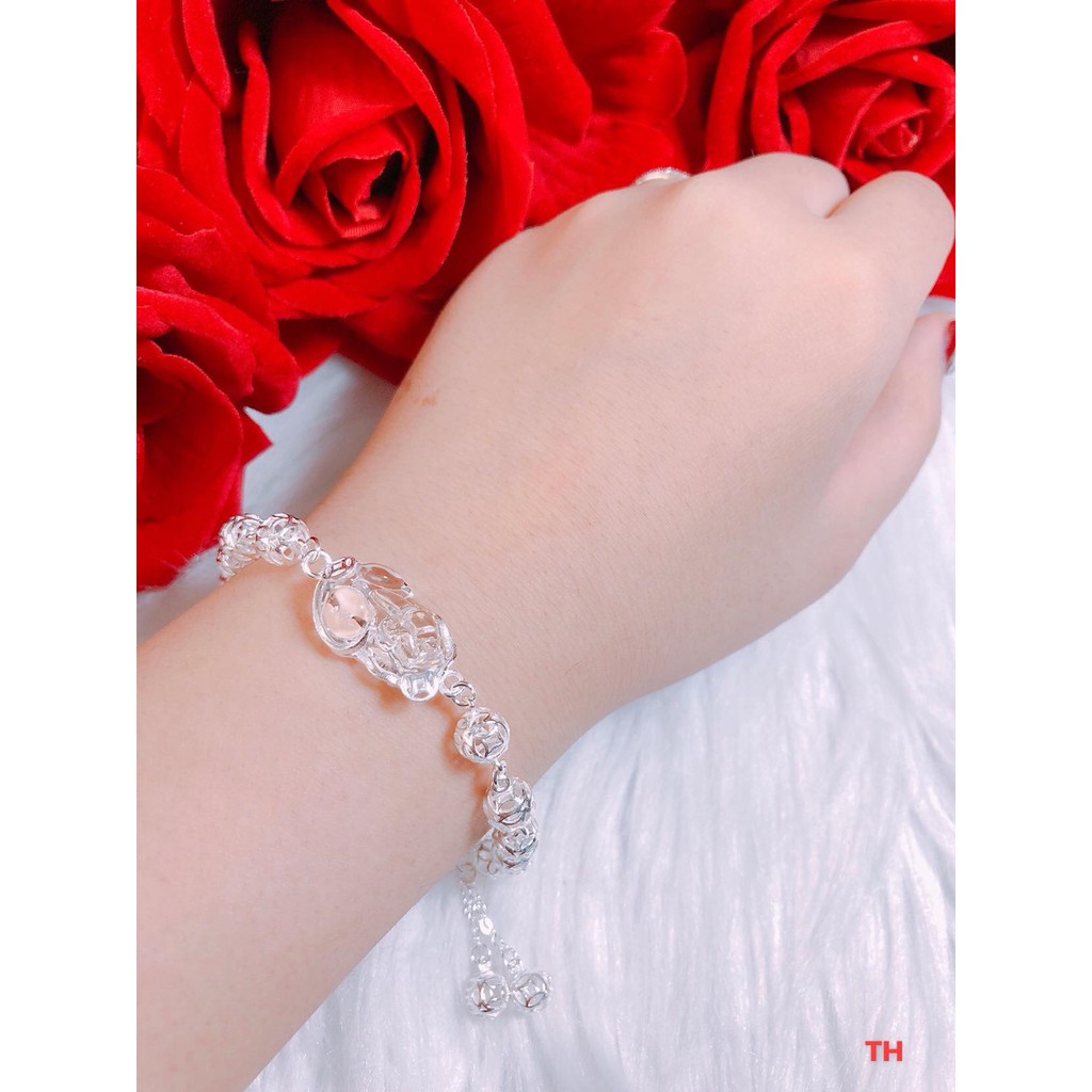 LẮC TAY NỮ BẠC TA MẶT NGHÊ THÂN KIM TIỀN