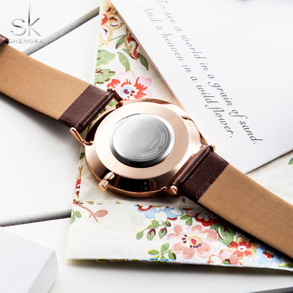 shengke leather couple watches K8056
