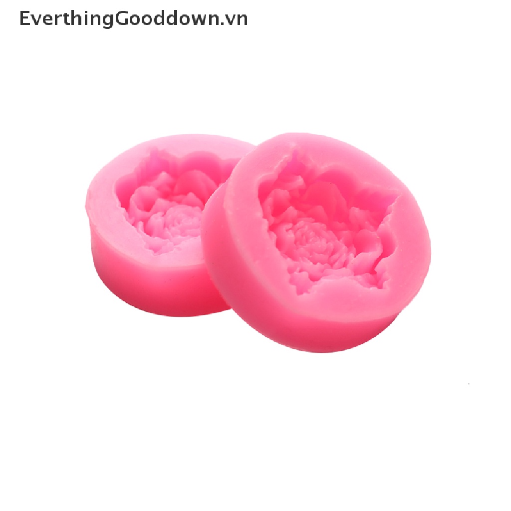 Khuôn Silicone Tạo Hình Hoa Hồng Nở 3D Trang Trí Bánh