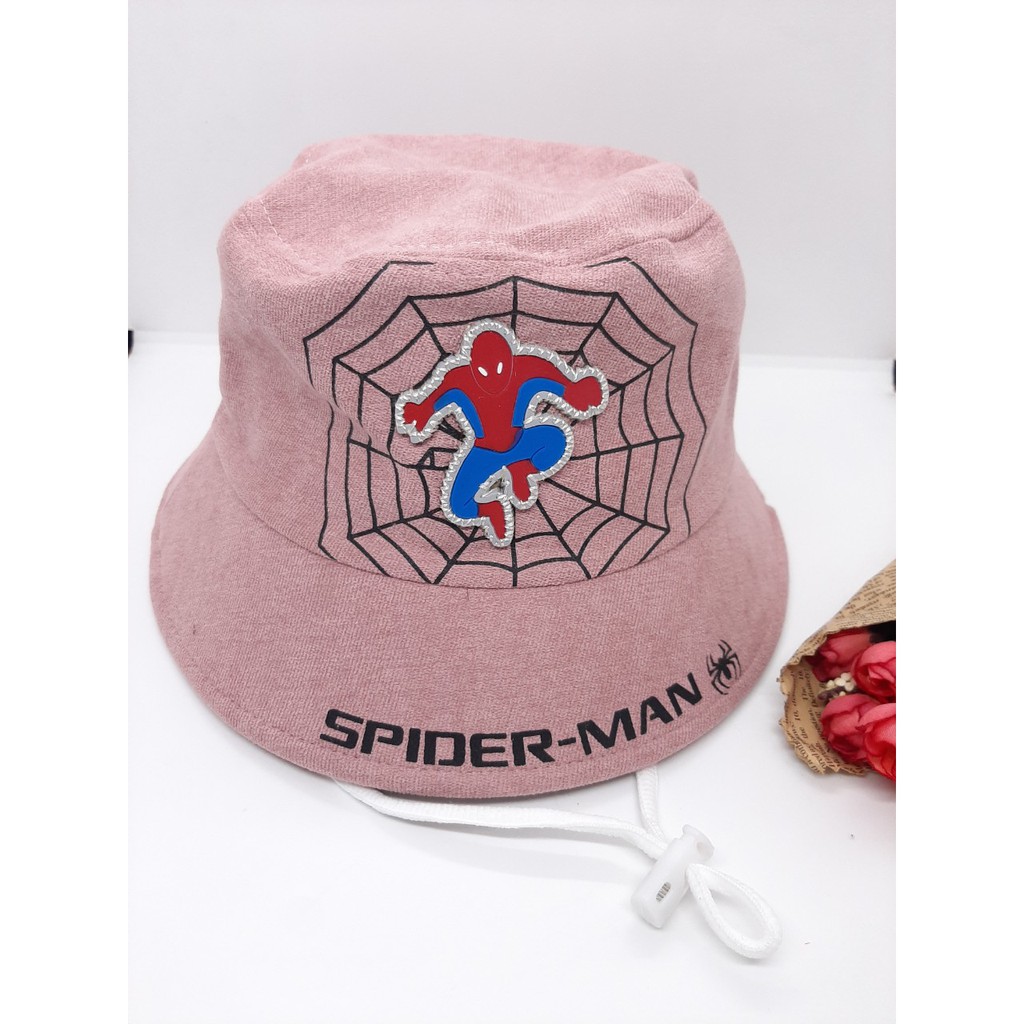 NÓN VÀNH NÓN BO SIÊU NHÂN SPIDERMAN CHO BÉ TRAI BÉ GÁI 1 ĐẾN 5 TUỔI - VẢI NHUNG CAO CẤP