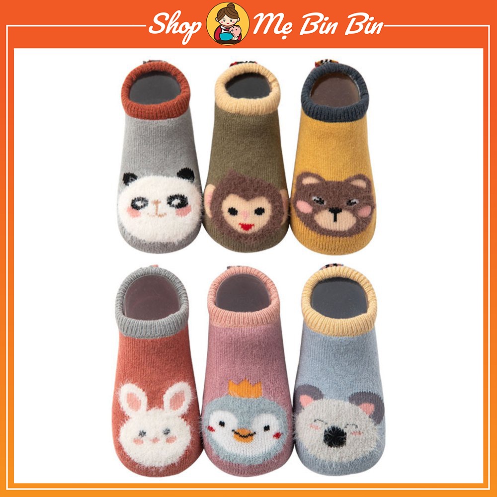 Tất cổ ngắn cho bé sơ sinh 0-3 tuổi chống trượt cao cấp hình thú đáng yêu