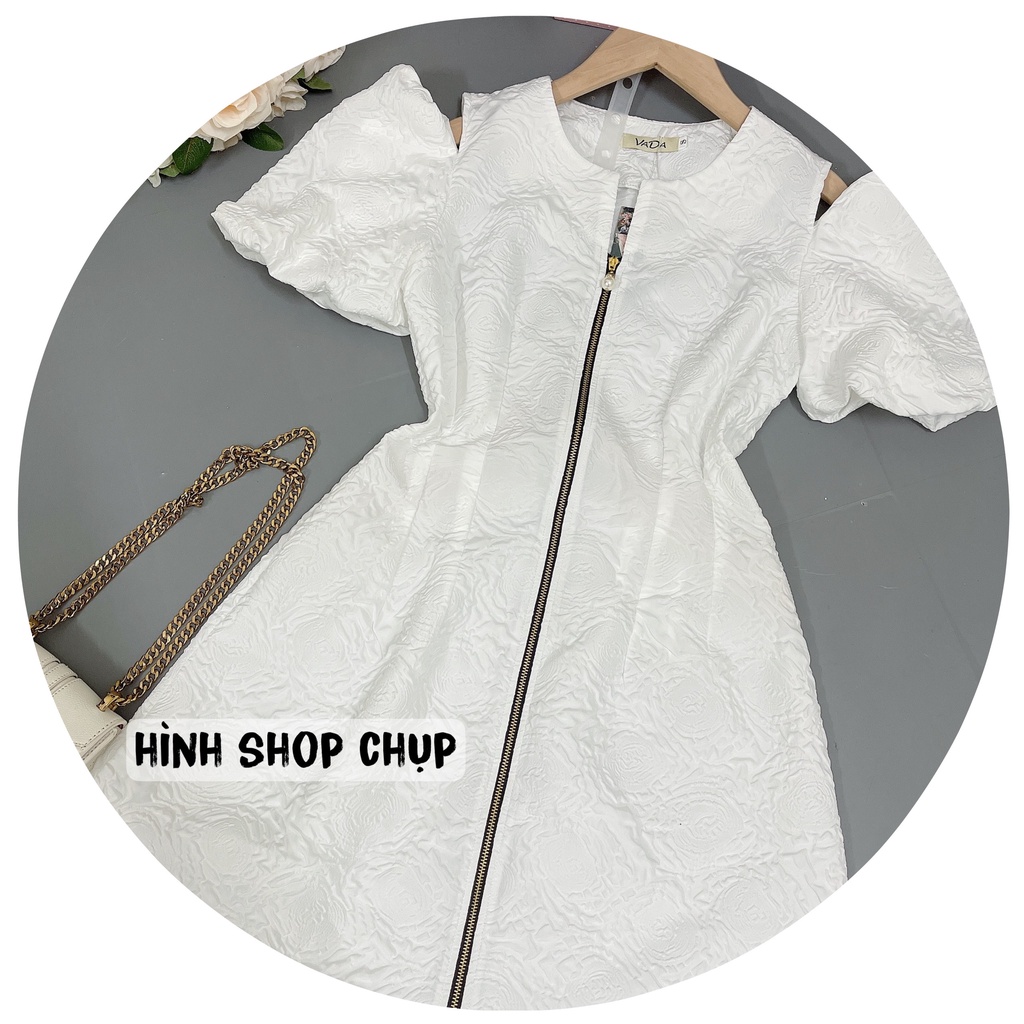 Đầm Váy xòe chất Vân Hoa nổi dáng midi đi dự tiệc, đi biển , đi làm - Đồ đôi, thời trang nam nữ Forever Couple Store