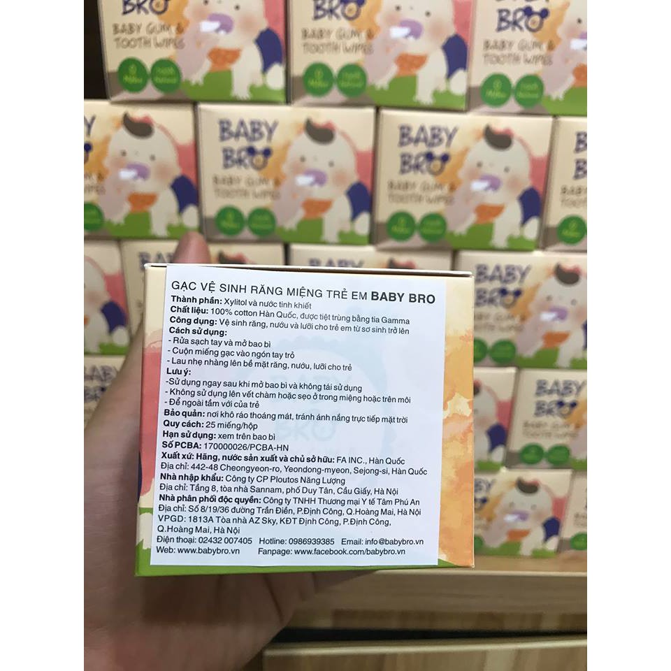 [Gạc vệ sinh răng miệng Xylitol Baby Bro]