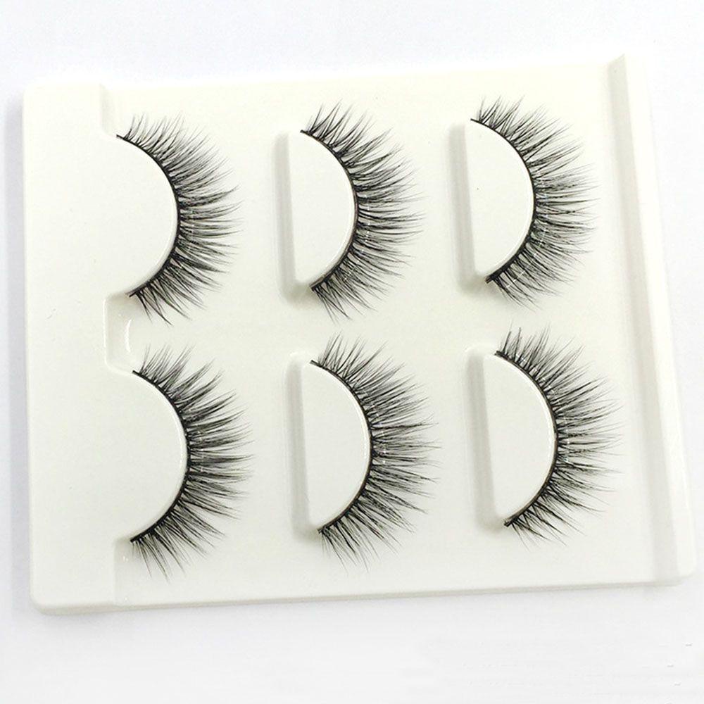 Set 3 Cặp Lông Mi Giả 3D Bằng Lông Chồn Nhân Tạo Mềm Mại