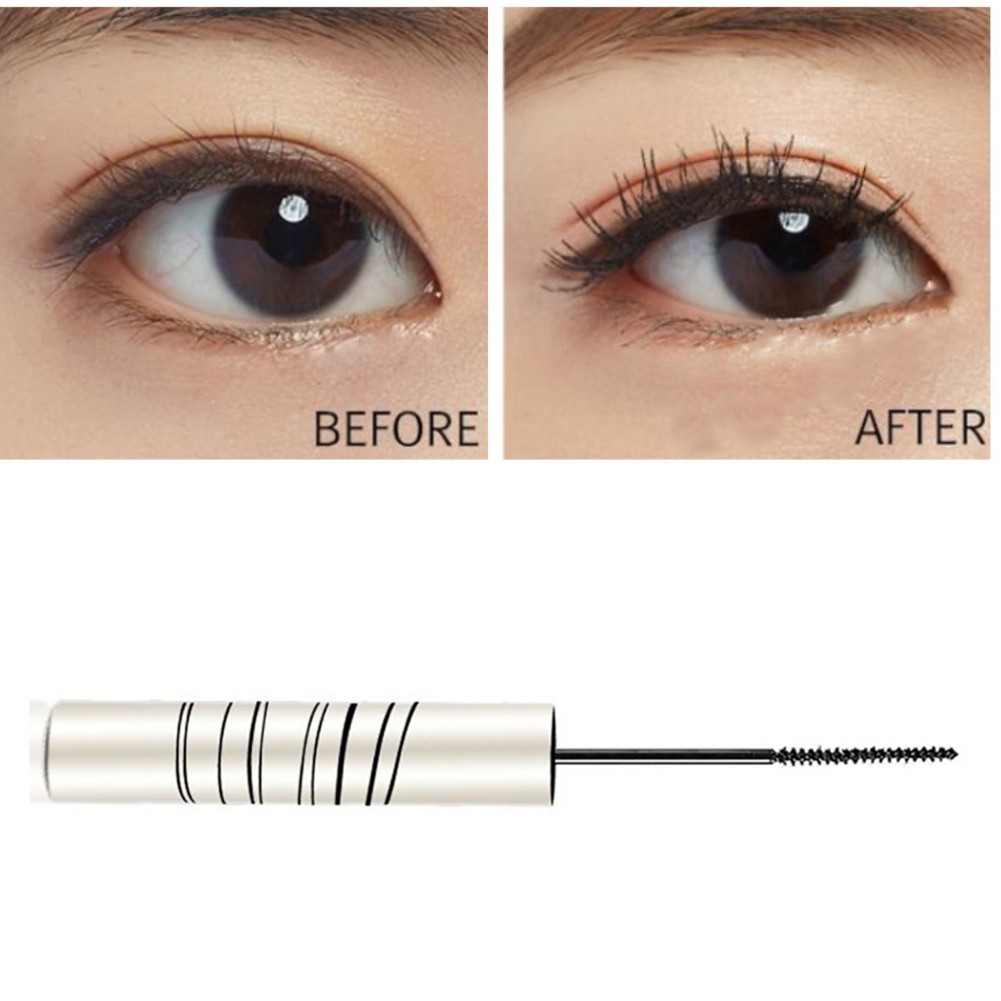 Mascara 3D màu đen chống nước làm cong dày và dài mi hiệu quả