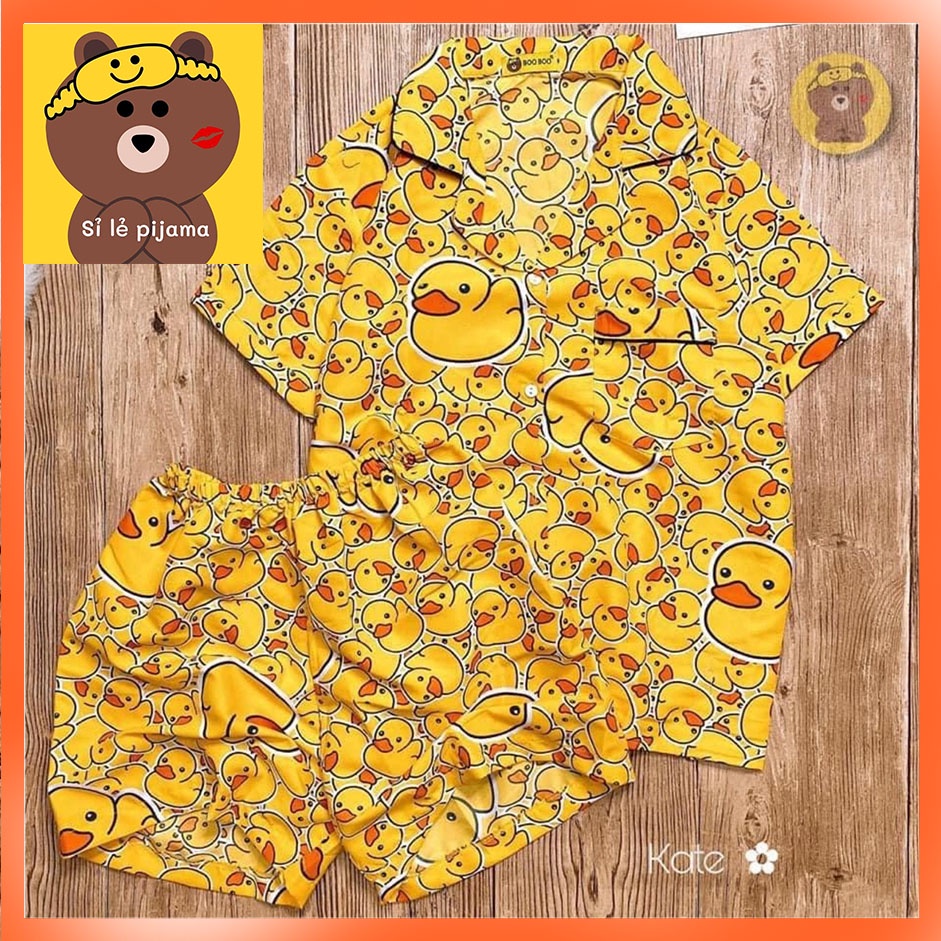 Đồ Bộ Pijama Kate Thái Hình Dễ Thương Tay Ngắn Quần Đùi Không Viền Dưới 58KG P1