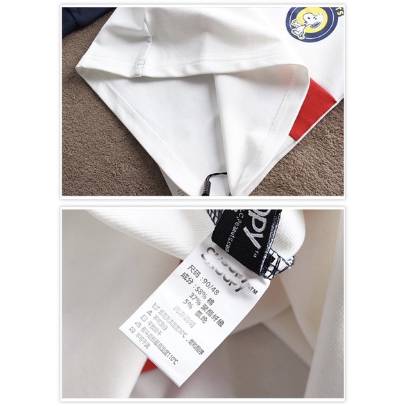 Áo phông dài tay trẻ em Snoopy 3-9 tuổi  Áo thun dài tay bé gái cotton cao cấp 0922