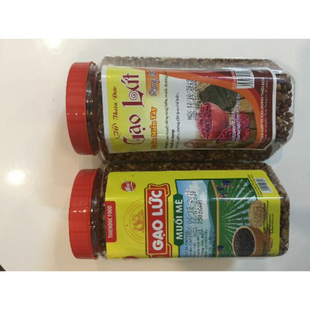 Combo 02x Gạo lứt rang Rong biển và 02 x Gạo lứt rang muối mè (250g/hộp)