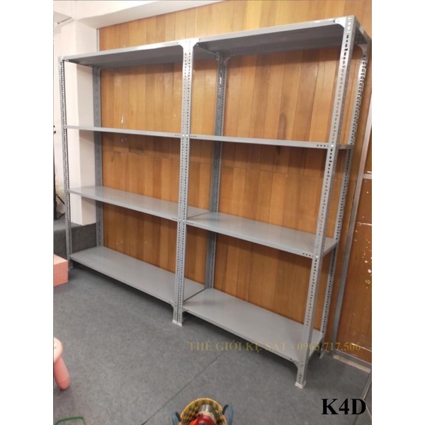 Kệ sắt 4 tầng v lỗ đa năng dài 80cm cao 120cm rộng 40cm