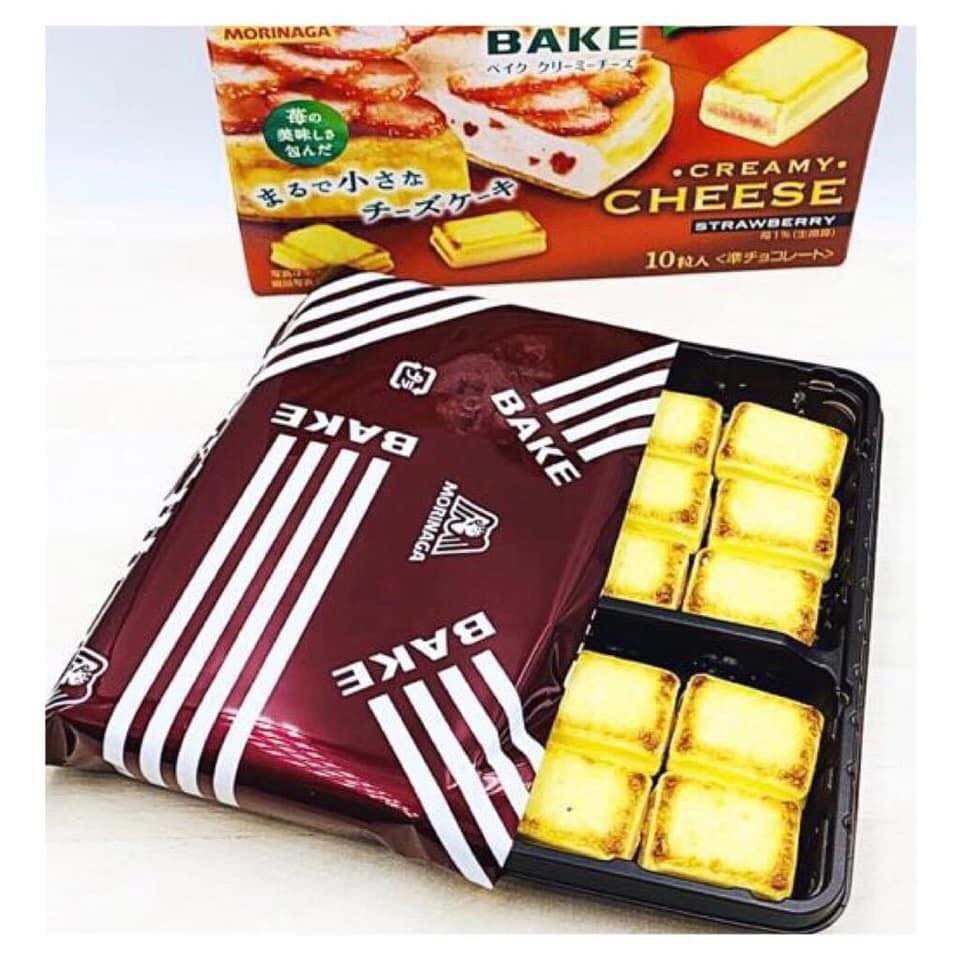 [DATE 9/2023] Bánh phô mai nướng Cheese Bake Morinaga Nhật Bản hộp 45g