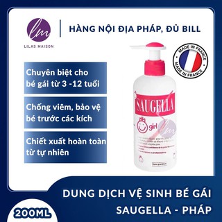 DDVS Bé gái Saugella Girl (3-12y), 200ml