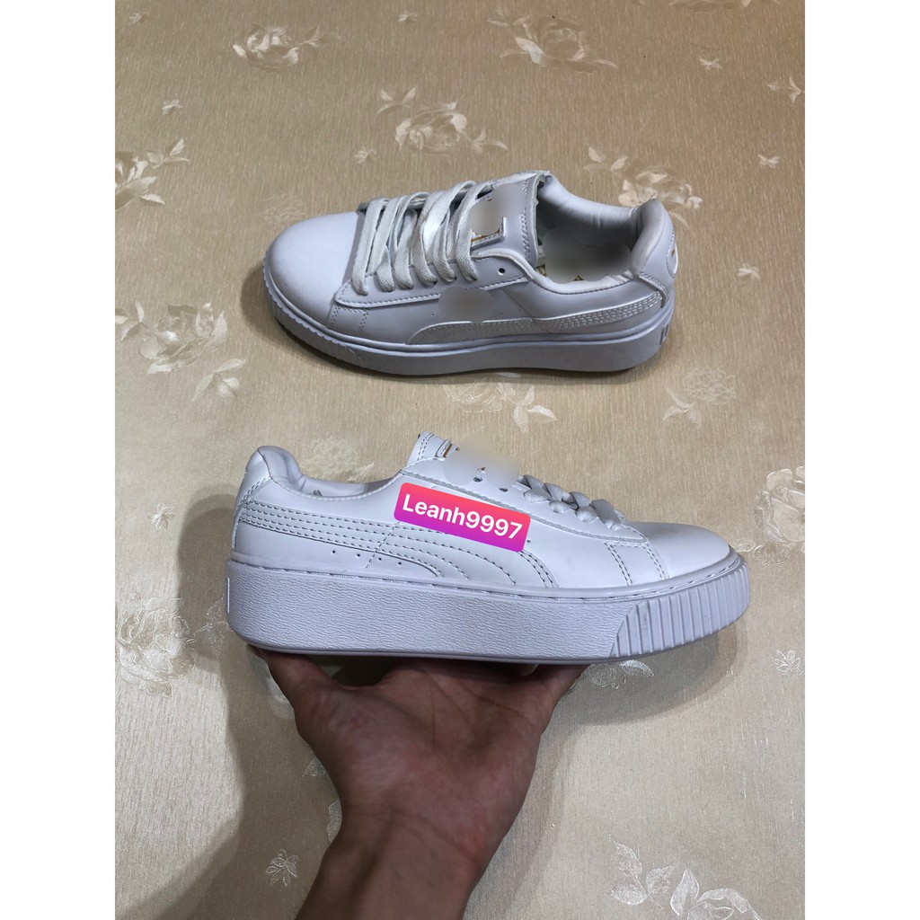 Giày thể thao sneaker trắng trơn