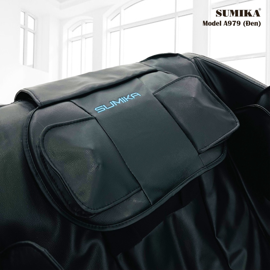 Ghế Massage Toàn Thân SUMIKA A979 - Điều Khiển Giọng Nói Tiếng Việt - Chuyên Sâu Cho Cổ, Vai, Gáy, Lưng, Eo, Chân