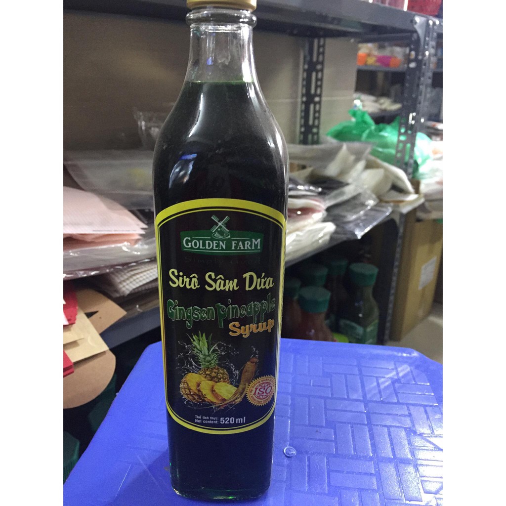 Siro vị sâm dứa Golden Farm chai 520ml