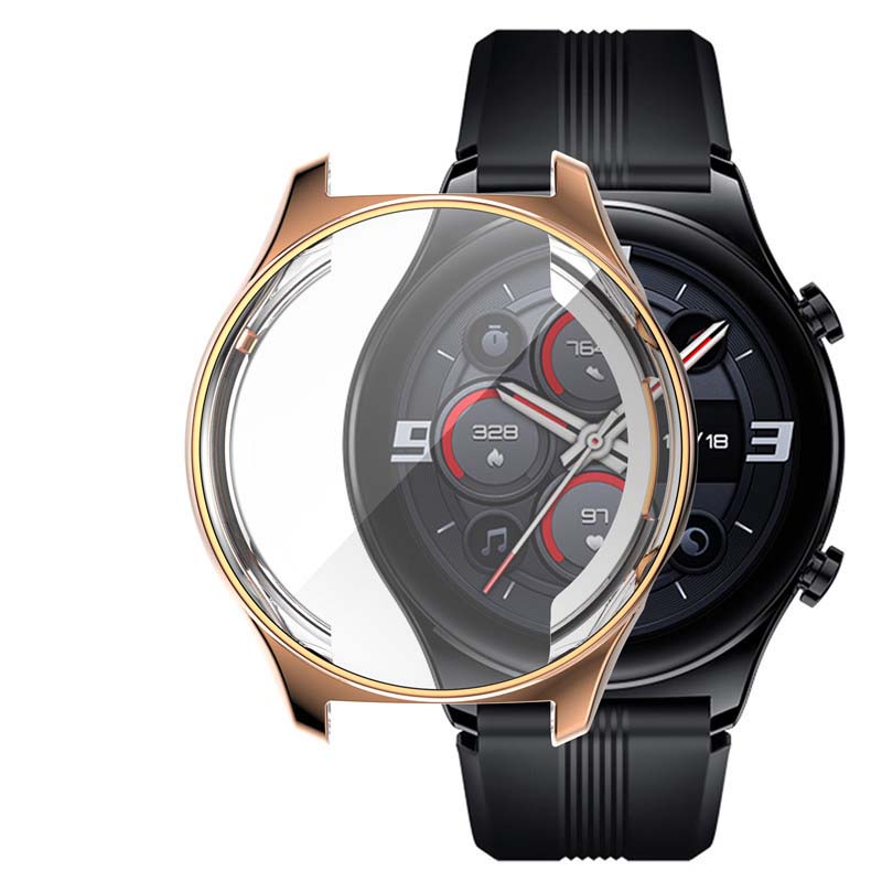 Ốp Bảo Vệ Đồng Hồ Thông Minh Huawei Honor Watch GS3 1.43" Bằng Silicon TPU Mềm Nhiều Màu Có Khung Bảo Vệ Màn Hình