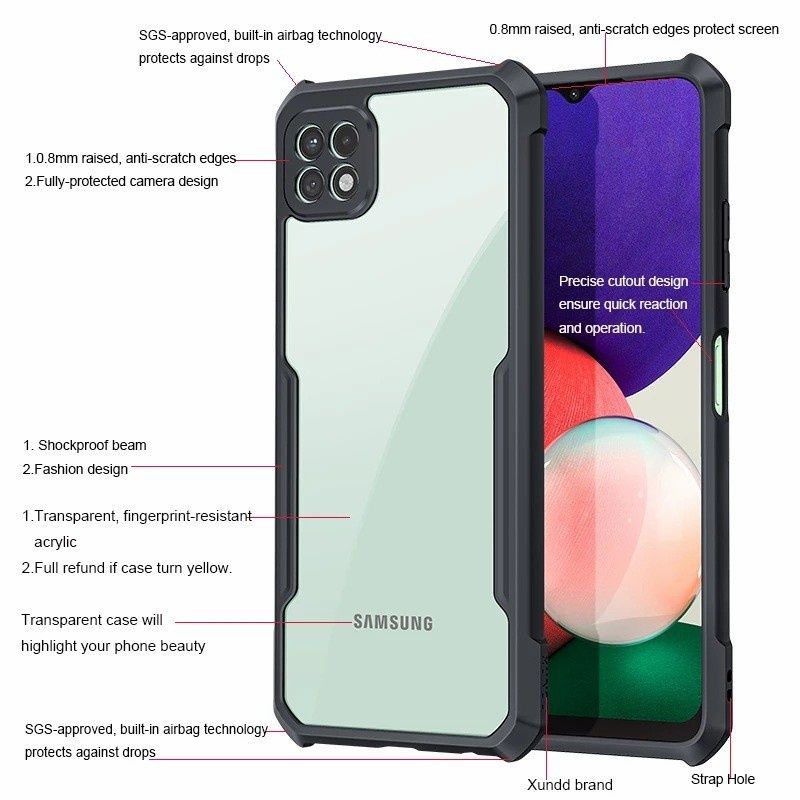 Ốp lưng Samsung A22 4G/A22 5G chống sốc chính hãng XUNDD