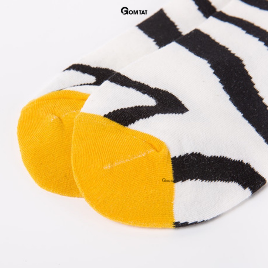 Tất cổ cao nam nữ GOMTAT họa tiết hình thú dễ thương, chất liệu sợi cotton cao cấp mềm mại, hút ẩm thoáng khí - FUJI