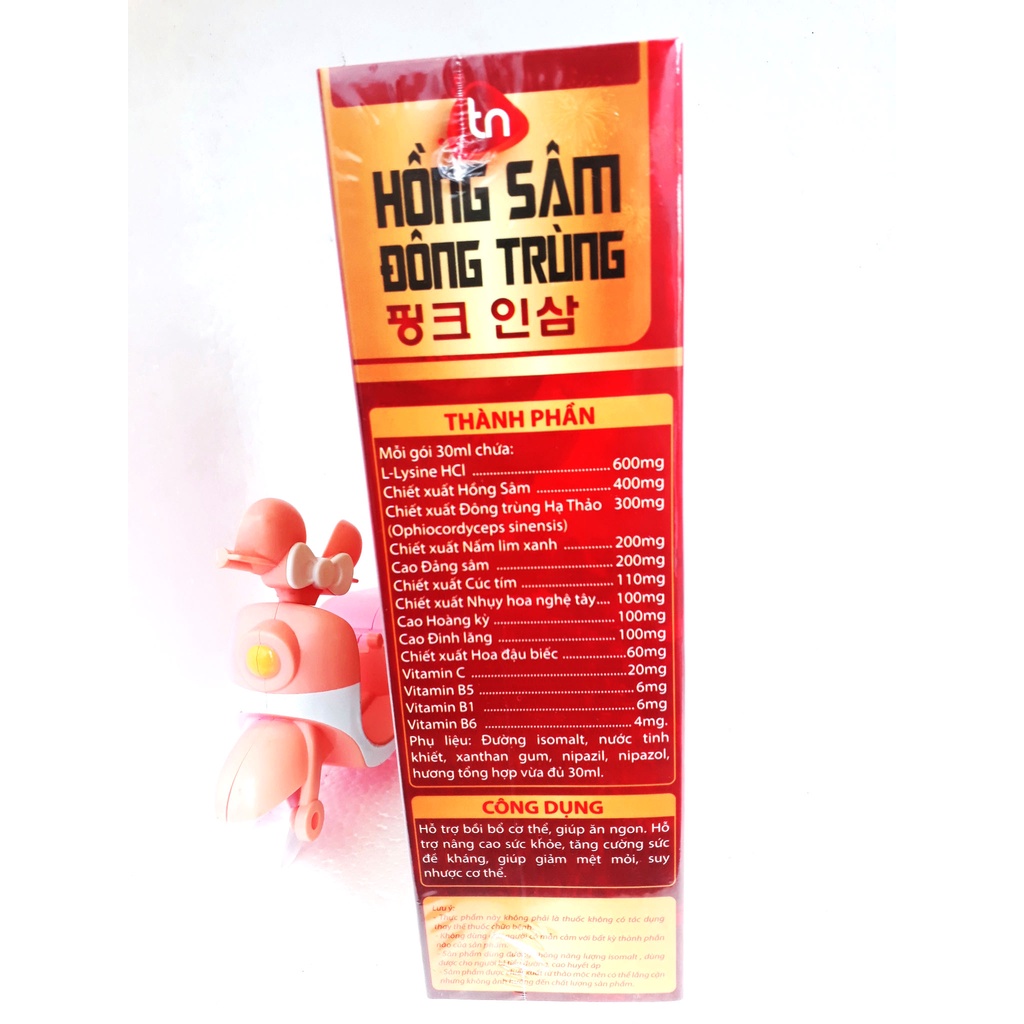Siro HỒNG SÂM ĐÔNG TRÙNG, giúp hỗ trợ tăng cường sức khỏe, giảm mệt mỏi