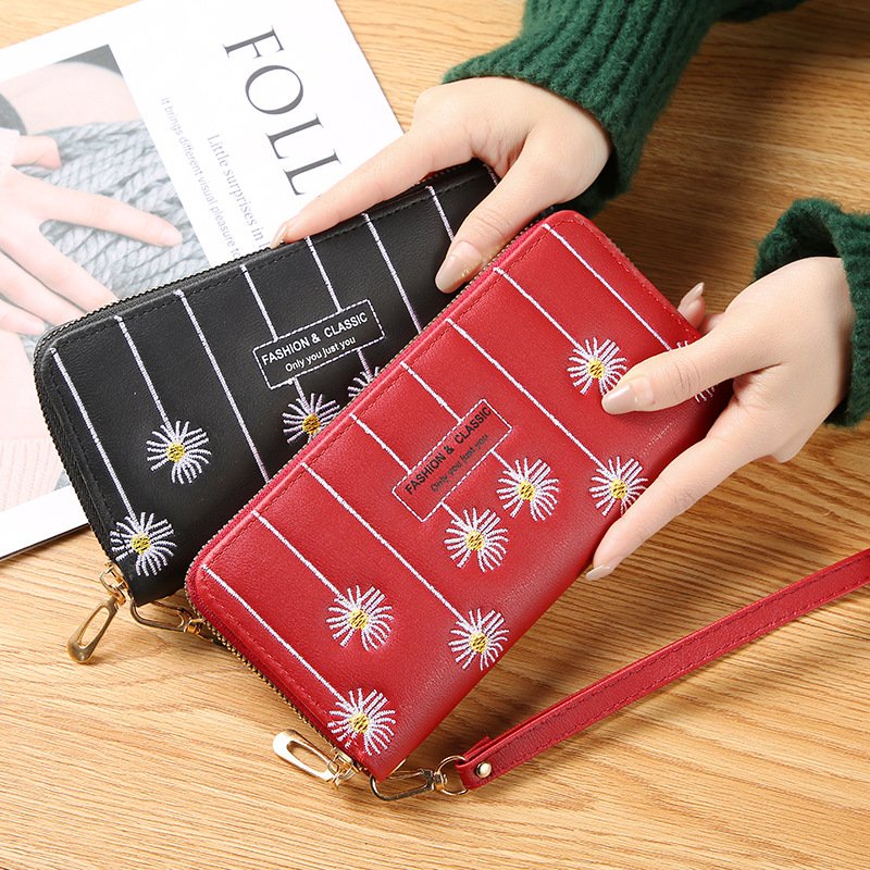VÍ NỮ DÀI CẦM TAY NEW-0050 PHỐI HOẠ TIẾT SANG TRỌNG, VỚI NHIỀU NGĂN TIỆN DỤNG, CHẤT LIỆU DA CAO CẤP, BỀN ĐẸP