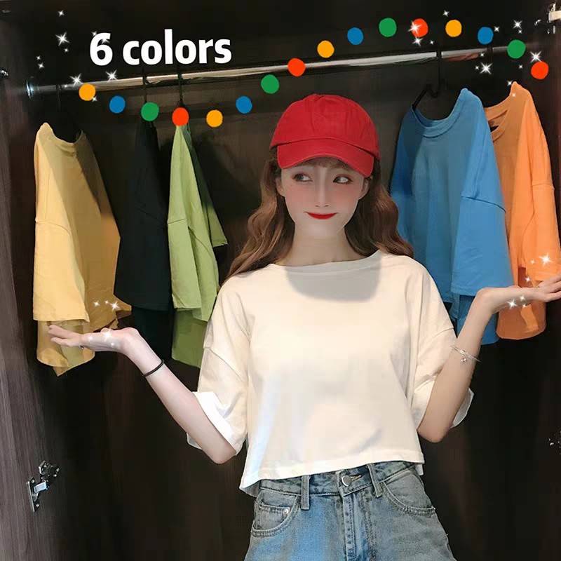 (Lẻ=sỉ) ÁO CROPTOP CỔ TRÒN TAY LỠ DÀI UNISEX HOT - Hàng sẵn tại shop