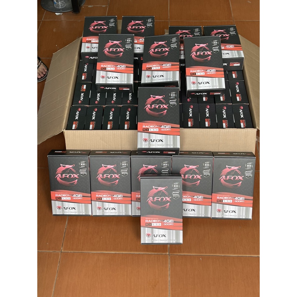 Card đồ họa VGA Radeon RX550 4G GDDR5 Afox Dual Fan , card đồ họa máy tính chính hãng