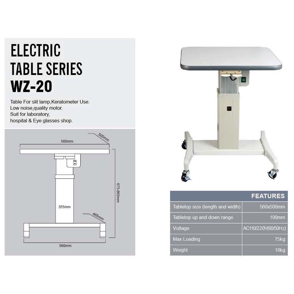 Chân bàn nâng hạ tự động máy đo khúc xạ, sinh hiển vi khám mắt WZ20