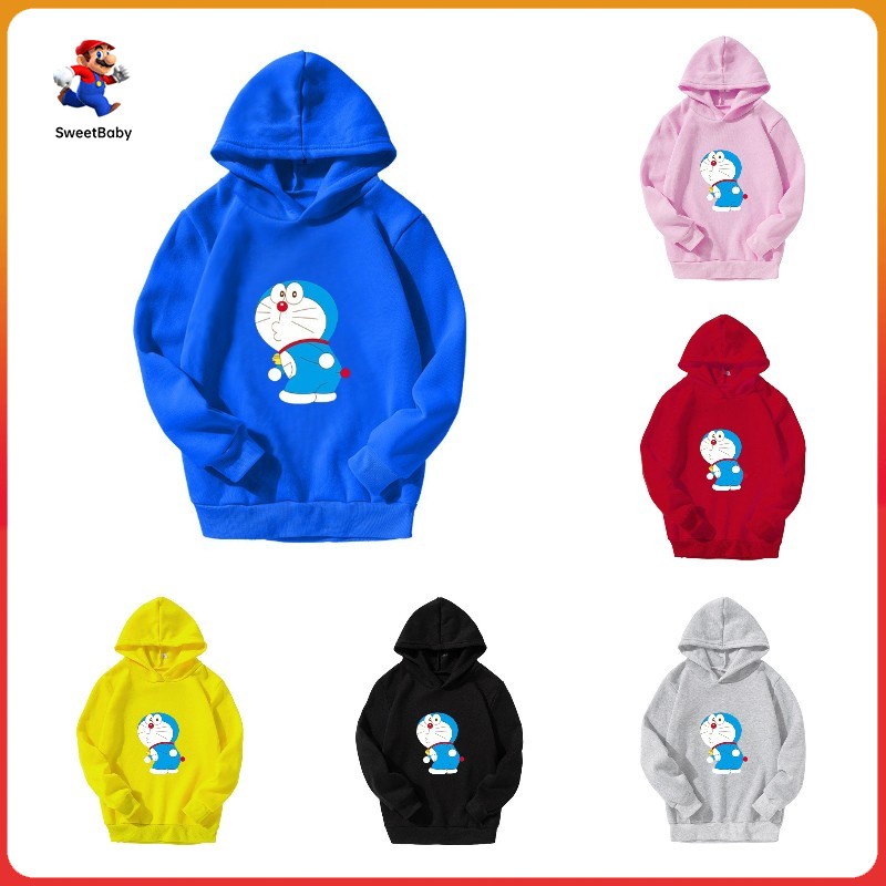 【Giảm giá năm mới】Doraemon Áo Hoodie dài tay in hình cho bé Áo hoodie trẻ em