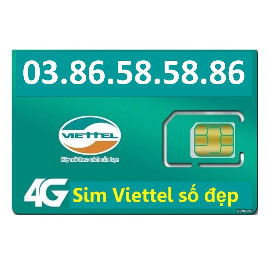 SIM VIETTEL SỐ ĐẸP PHONG THỦY 86-58-58-86