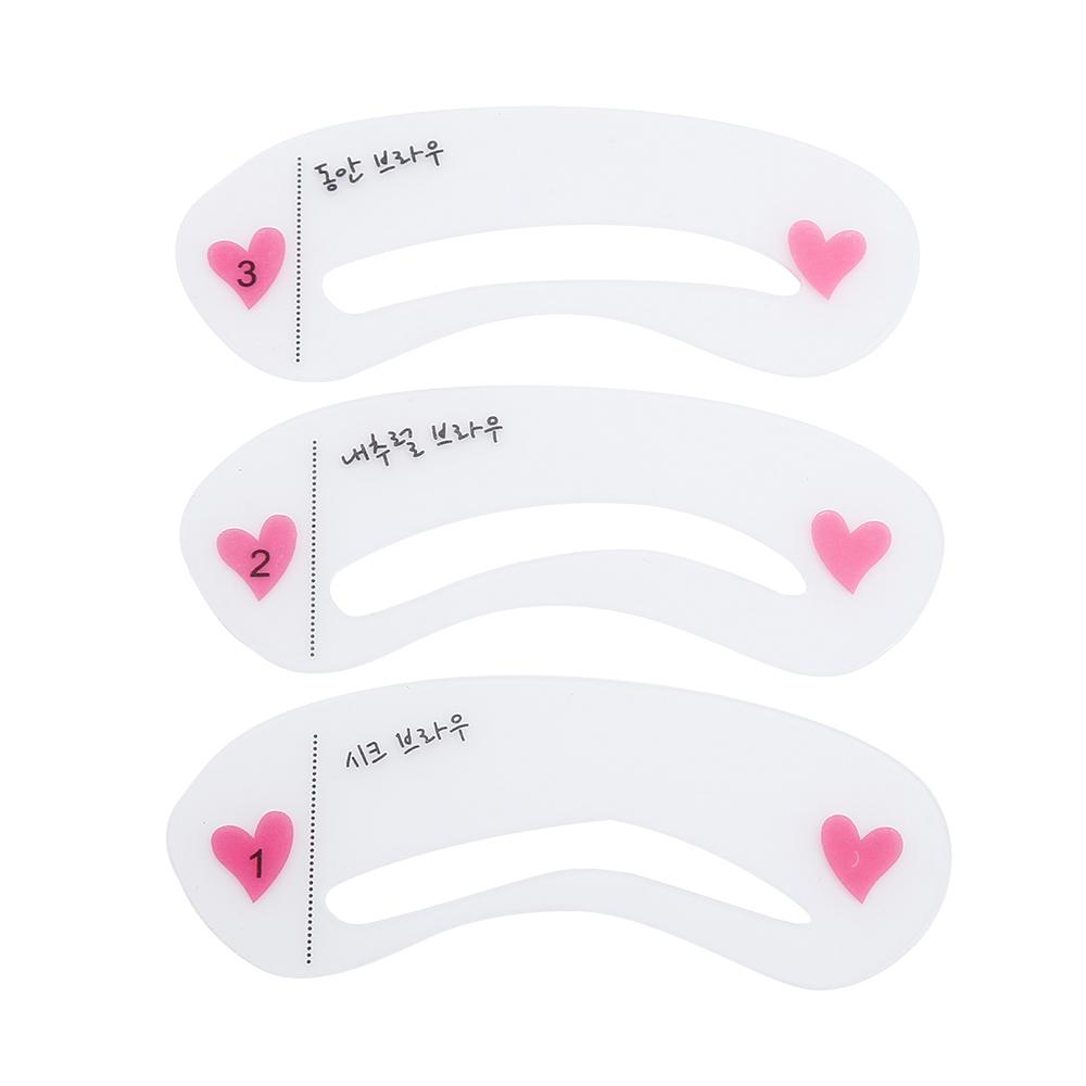 [Hàng mới về] Set 3 khuôn kẻ mày dễ dàng nhanh chóng có thể tái sử dụng tiện dụng Mihan1