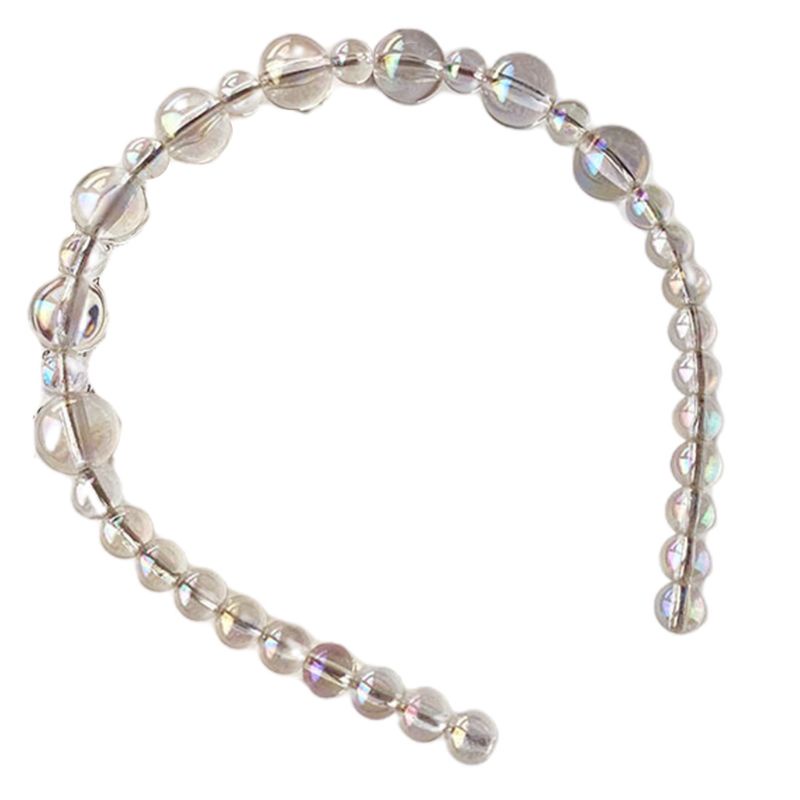 Băng Đô Cài Tóc Bản Rộng Đính Đá Xinh Xắn Cho Cô Dâu