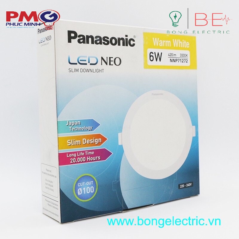 Đèn led âm trần Panasonic, dòng Neo Slim, nhiều công suất, mã NNP7 - hàng chính hãng