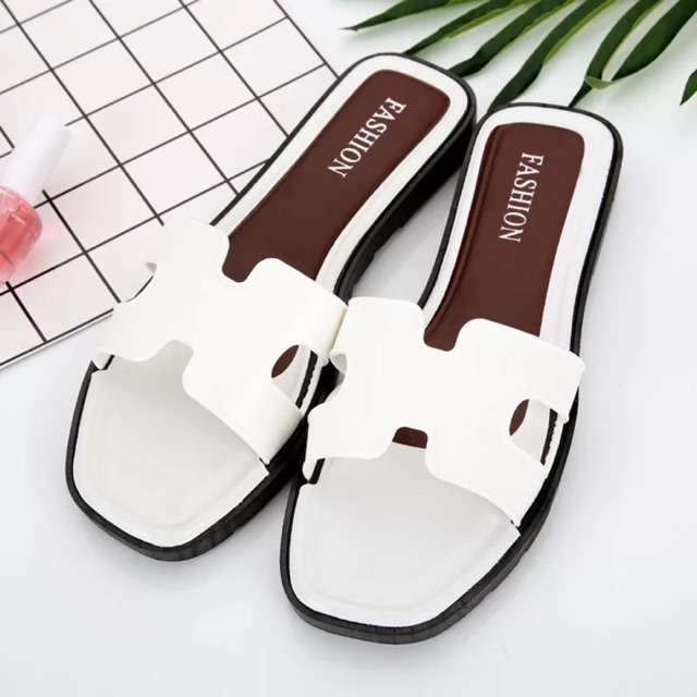 Dép H rẻ nữ thời trang giầy thể thao đi mưa êm chân thoáng mát 2C01