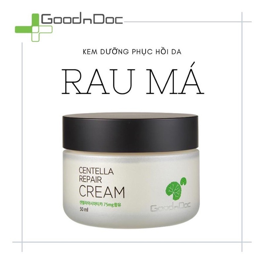 Kem dưỡng GOODNDOC CENTELLA REPAIR CREAM Phục hồi và trắng da