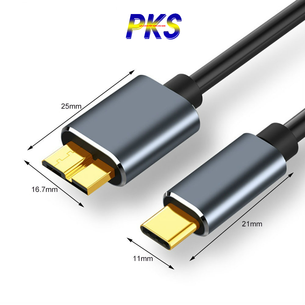 USB 3.0 Type-C Đến Micro B Cable 5Gbps External Hard Drive Đĩa Dây Full-Duplex Truyền Dữ Liệu HDD Cáp