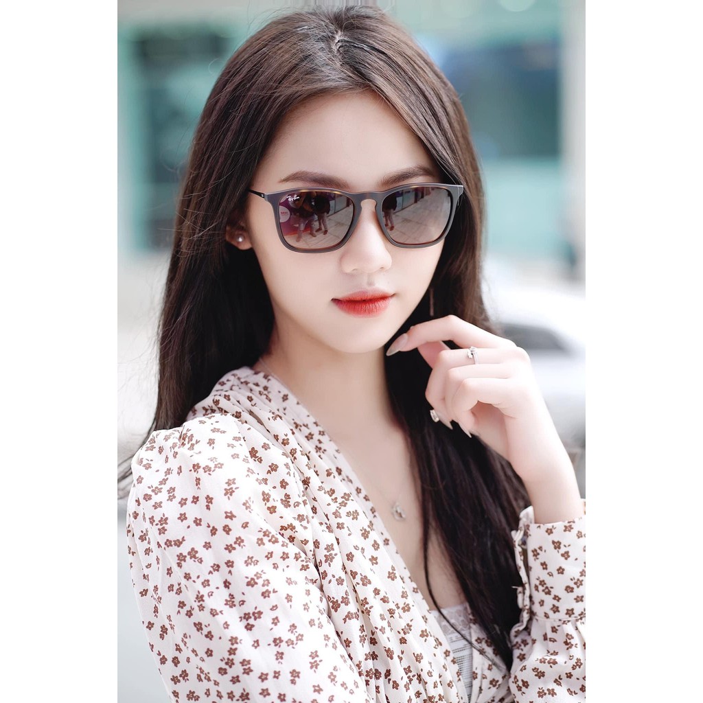 Kính mát chính hãng nam, nữ RayBan RB4187F 856 Chris - Size 54mm - 50mm nam nữ đeo đẹp!