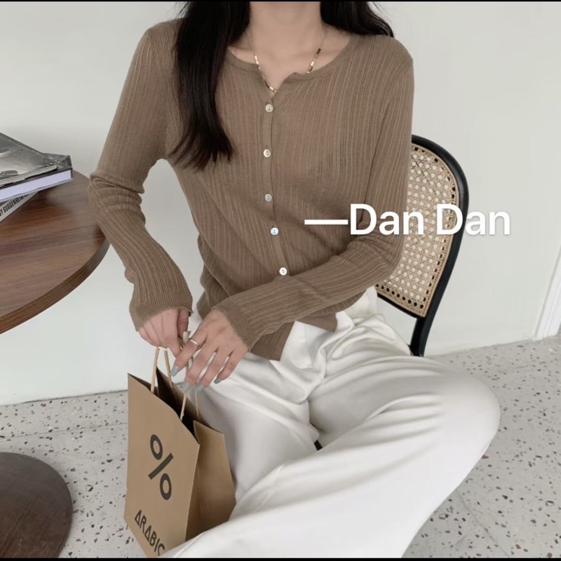 Áo cardigan gân mỏng