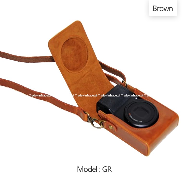 Bao Da Pu Đựng Máy Ảnh Ricoh GR3 GRiii GR Mark iii Kèm Dây Đeo Vai