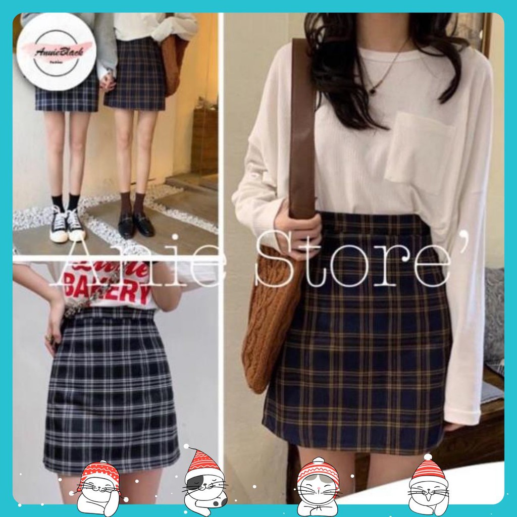 [Mã  ANUI20 hoàn 20k xu đơn 0đ] Chân Váy Chữ A Kẻ Caro 🦋 Chân Váy Nữ Dáng Ngắn Kẻ Ô 2 Màu 🦋 AB | BigBuy360 - bigbuy360.vn