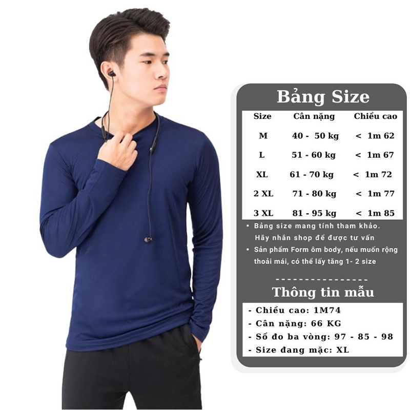 Áo giữ nhiệt nam dài tay, áo thun body thể thao co giãn 4 chiều, hàng co dãn tốt chất lượng cao