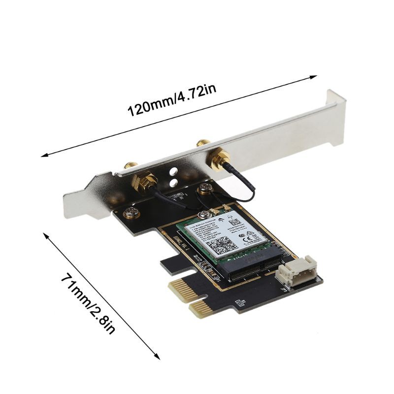 R*SIX* Desktop PCI-E Wireless Adapter Converter With 1730Mbps WiFi Network Card 9260NGW For Intel Bluetooth