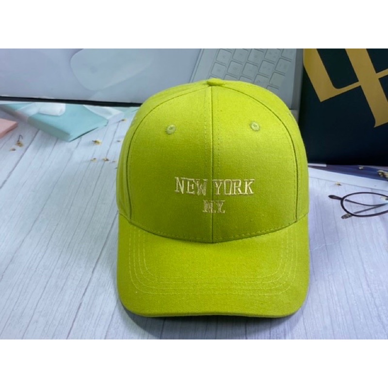 Nón kết nam nữ, mũ lưỡi chai kaki thêu chữ newyork, paris thời trang trẻ trung, năng động