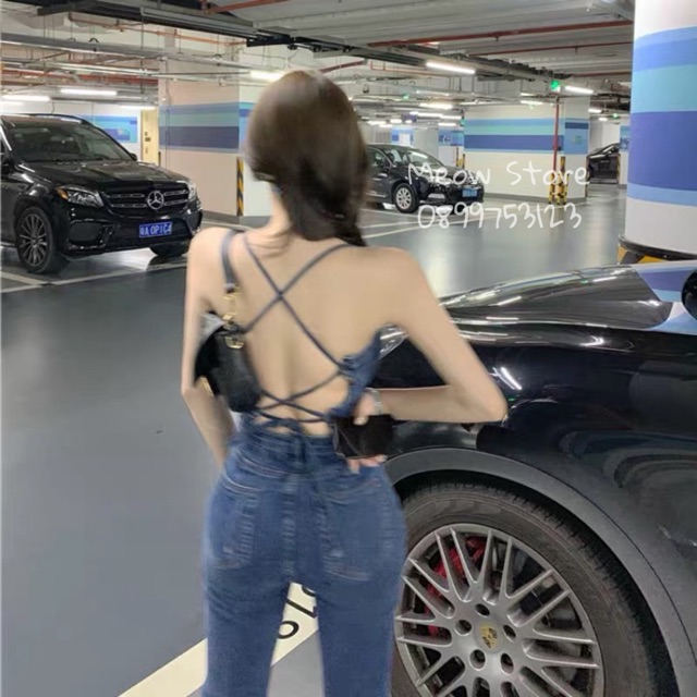 Jump jeans dài dây chéo lưng💋