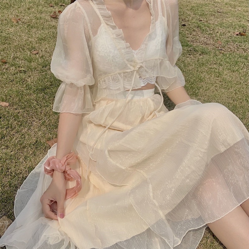 Áo khoác mỏng sexy thắt nơ