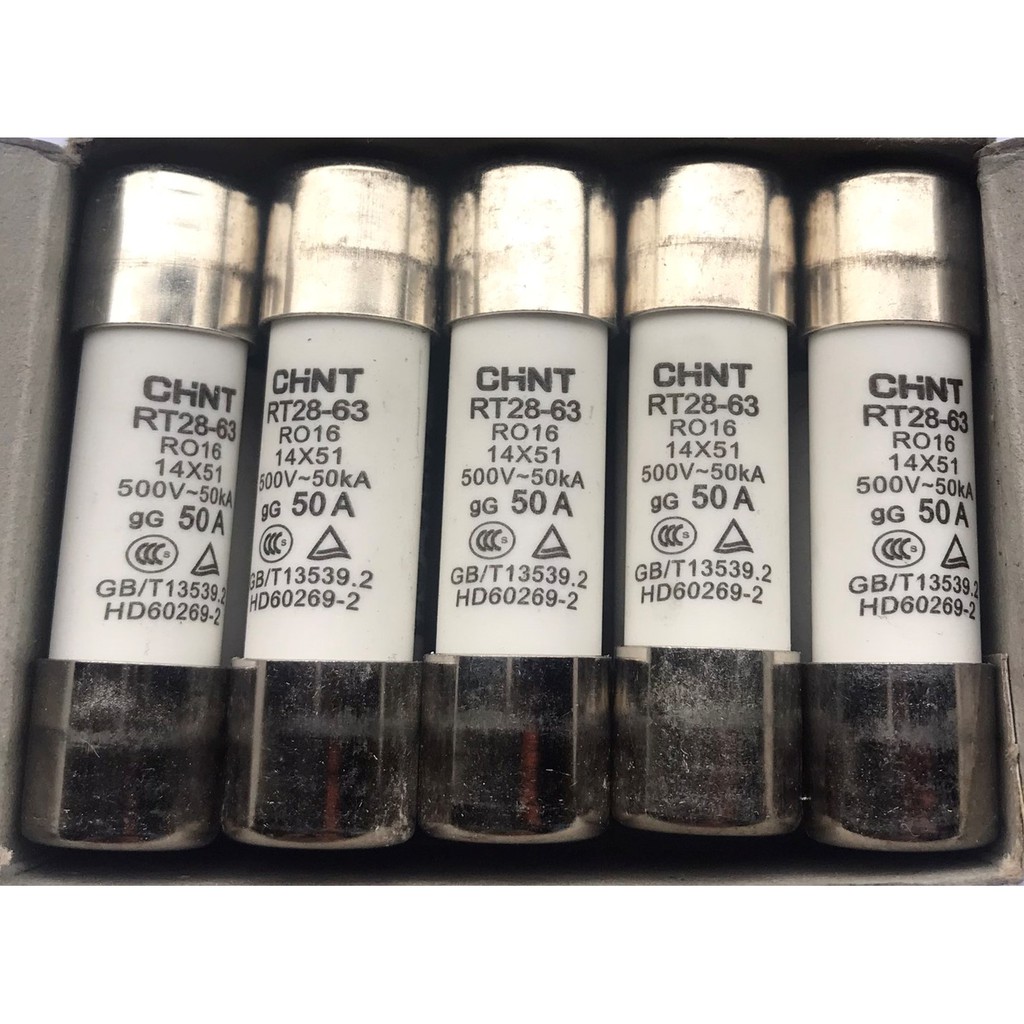 Cầu chì sứ RT-28-63, 50A, 14x51mm